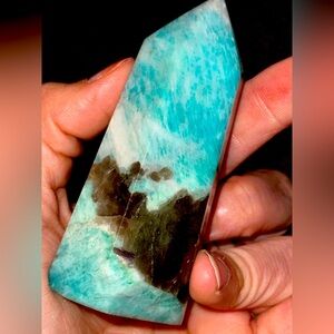 Smokey Amazonite tower 5”